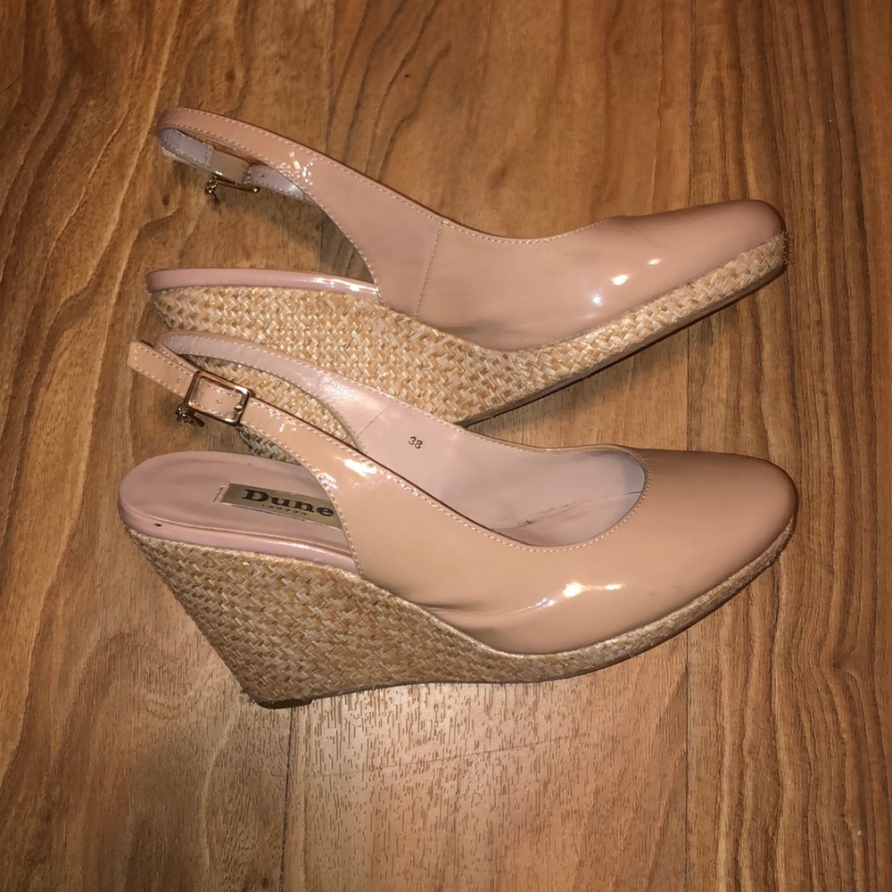DUNE LONDON nude wedges size 38 excellent condition gently worn